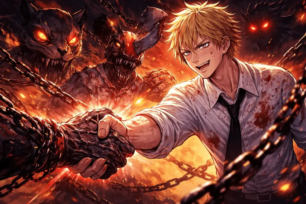 contrato-sobrenatural-entre-humano-e-demonio-em-Chainsaw-Man.