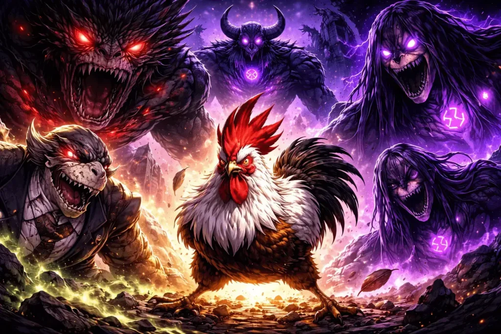 Significado Do Mundo dos Kijuu em Rooster Fighter